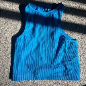 Garage Racer Back Tank Blue